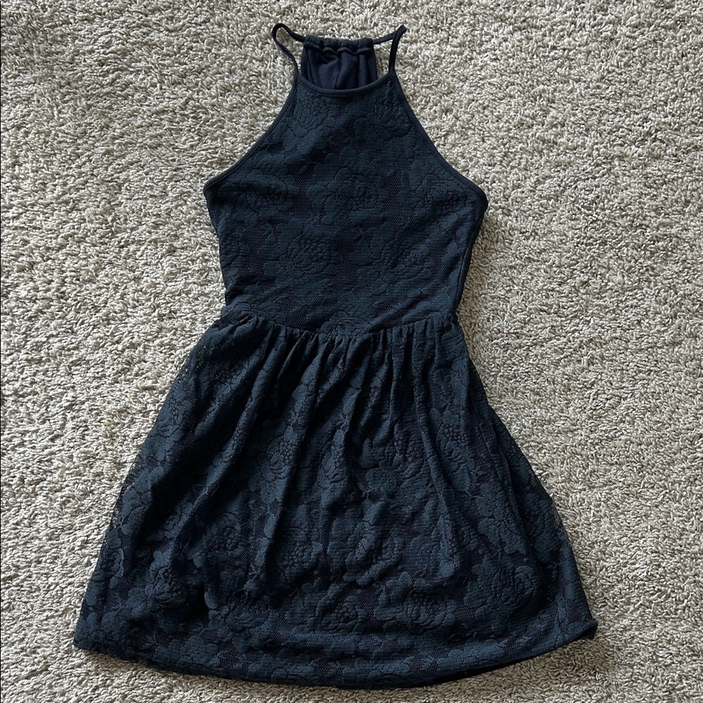 Abercrombie & Fitch Navy Lace Mini Dress